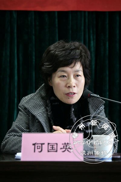 市委常委,宣传部长何国英讲话