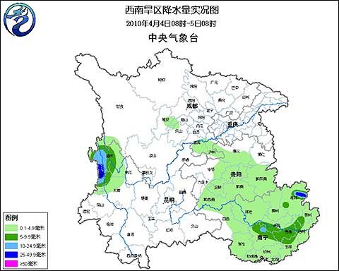 贵州广西降小雨 近期还有两次降雨过程