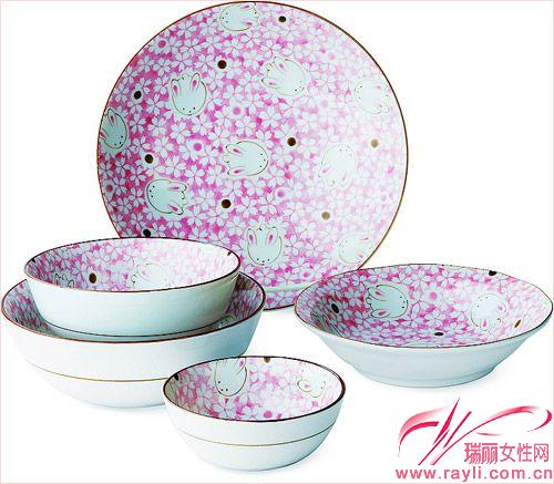  5 piece tableware set for Japanese imported rabbits