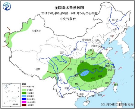 未来三天中东部大部地区将迎降温降雨天气(图)