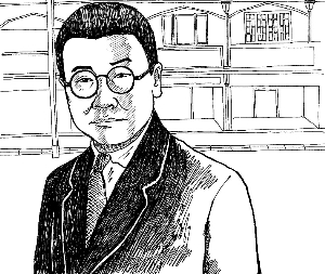 1953年,李克农(左三,乔冠华(左四)陪同彭德怀(左一)在朝鲜停战协定上