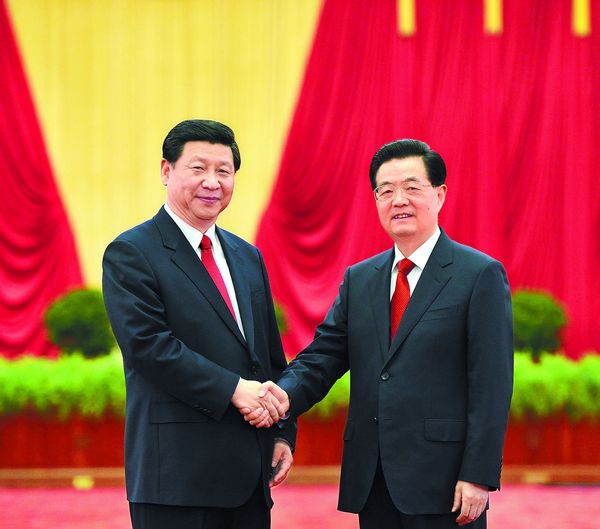 胡锦涛习近平等亲切会见出席党的十八大代表、