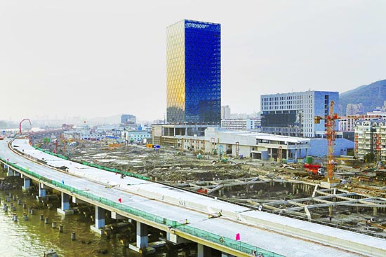 国际水产城一期土建主体工程近日完工