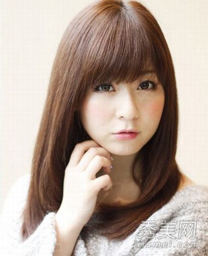 4款<em>刘海发型</em>摆脱圆脸 减龄到底-不规则,红棕色