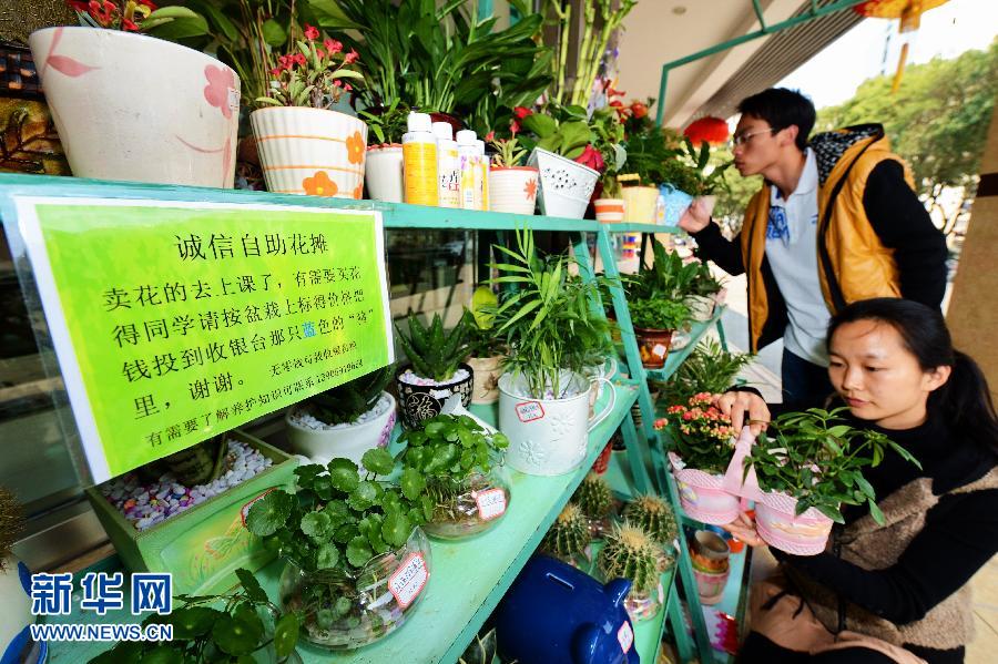 诚信花摊有诚信