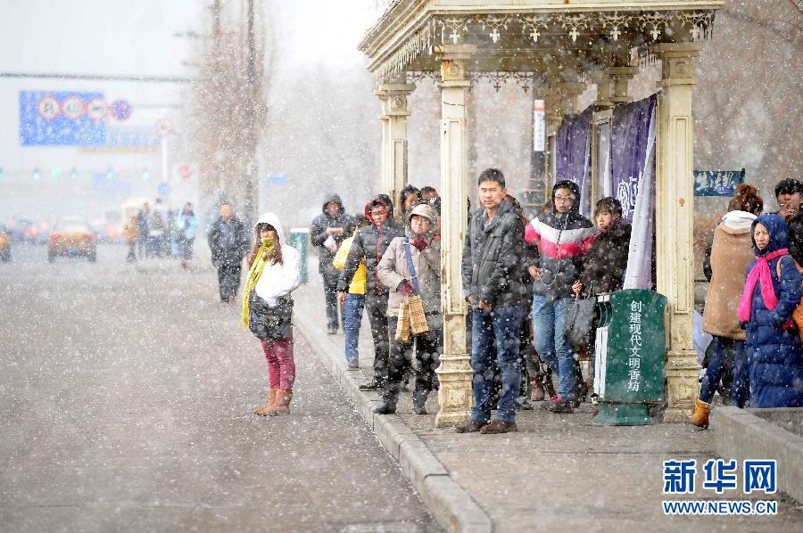 哈尔滨迎来大雪降温天气