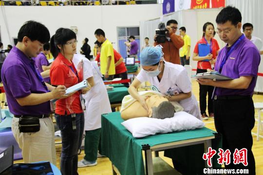 医校大学生比拼临床技能