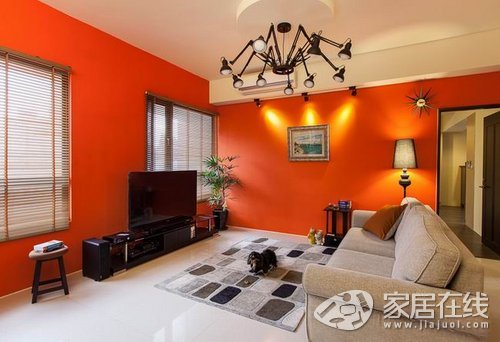 欢快温暖装点幸福 橙色背景墙个性之家
