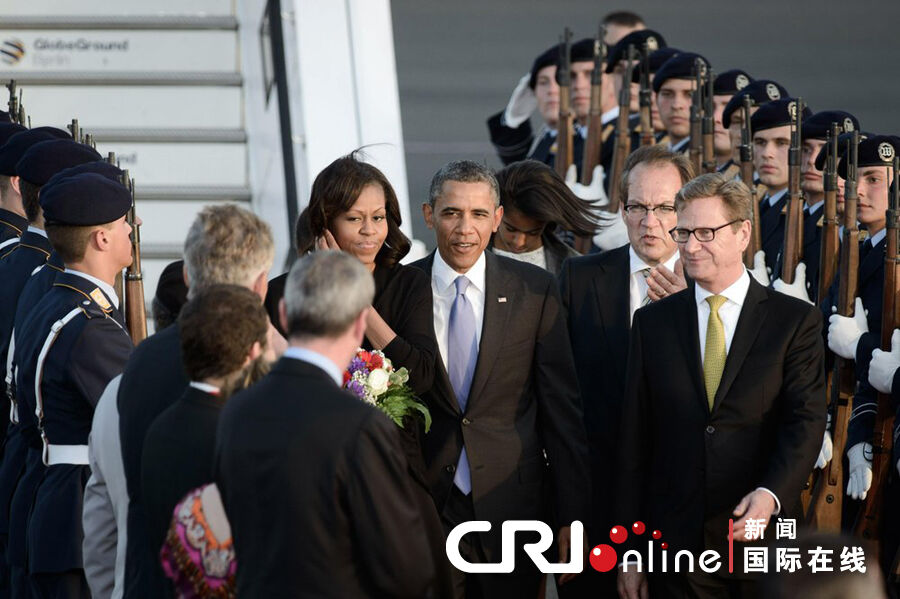 奥巴马抵达柏林 开始就任总统以来对德国首次