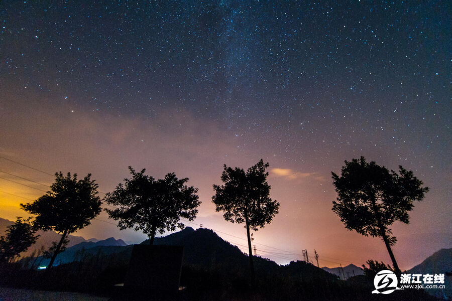 景宁夏夜星空很美丽