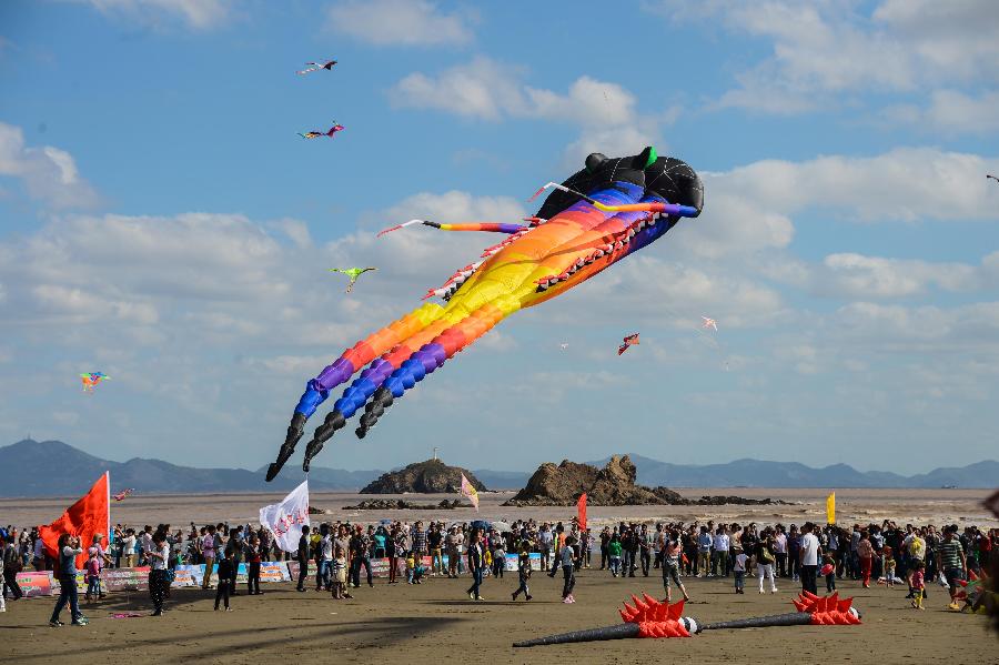 浙江海岛岱山举办全国五彩风筝大会