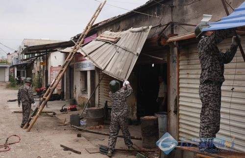 联合执法拆除违建 还龙山新区村容整洁(图)