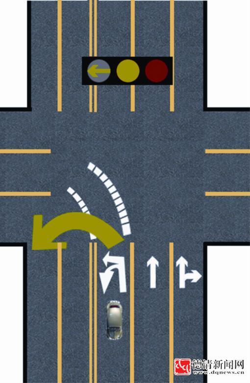 有左转弯指示灯(注意:左转绿灯调头,不用进入待转区)只有直行灯作者
