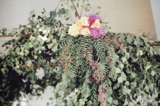 室内森林系婚礼场地布置欣赏