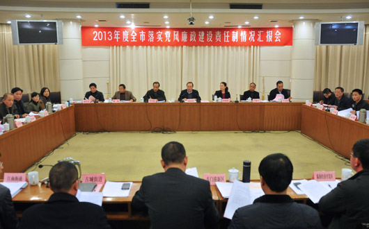 全市落实党风廉政建设责任制情况汇报会召开-