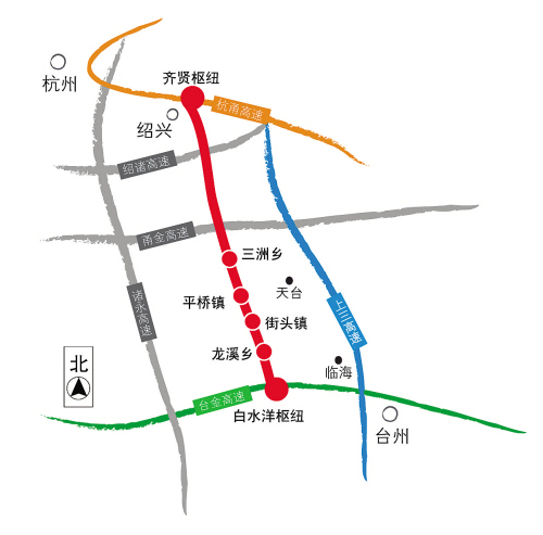 杭绍台高速公路"路线图"确定