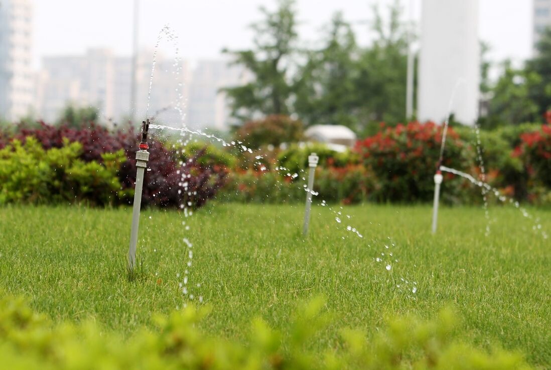 绿化带养护使用自动喷灌 高效更节水(图)