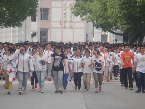 桐乡一中考生面带微笑进考场，展示自信风采--桐乡新闻网