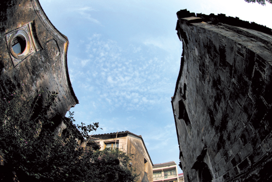 桃渚镇芙蓉村明代住宅山墙