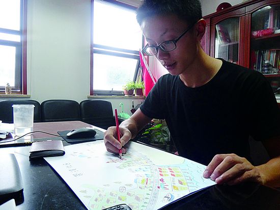 茶湾社区村官手绘民情地图