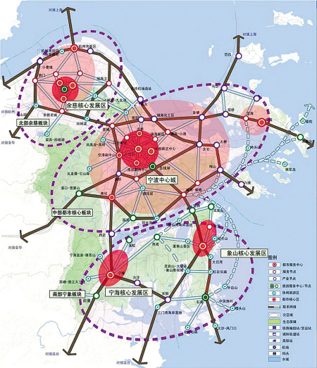 以杭州湾新区,姚北新城,慈溪市场物流园区,奉化滨海新城,宁海新城市