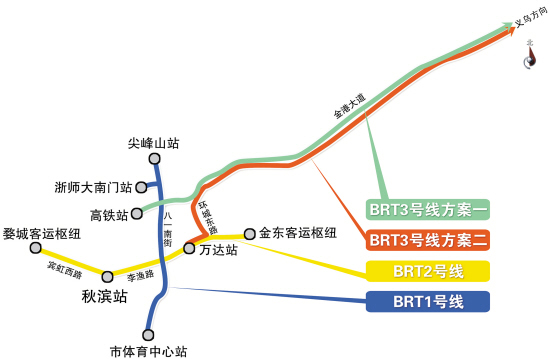 金华至义乌的brt有望年内开建