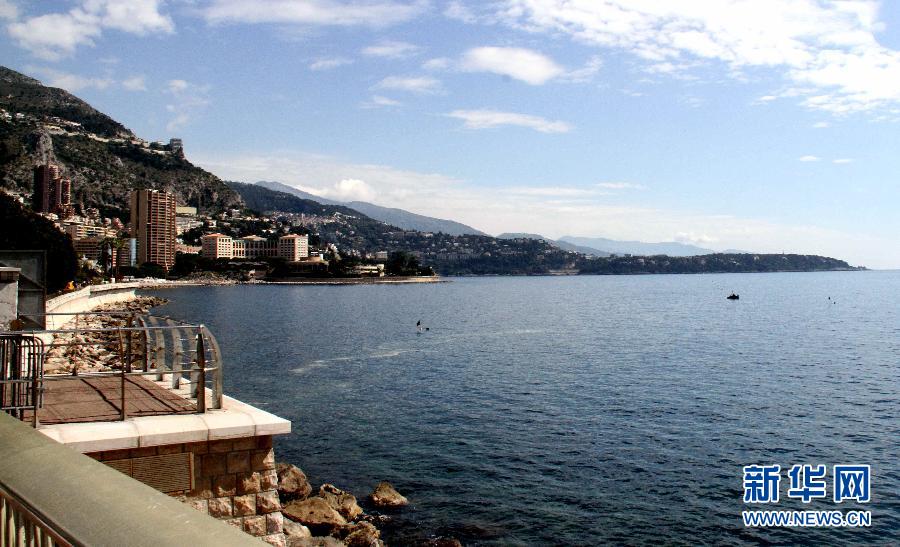 峭壁上的摩纳哥公国-摩纳哥,公国,地中海,米,亚