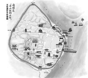 宁波首幅"海丝遗产"手绘地图出炉 标识20多处遗迹