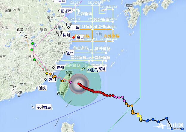 台风路径图(28日下午14时)