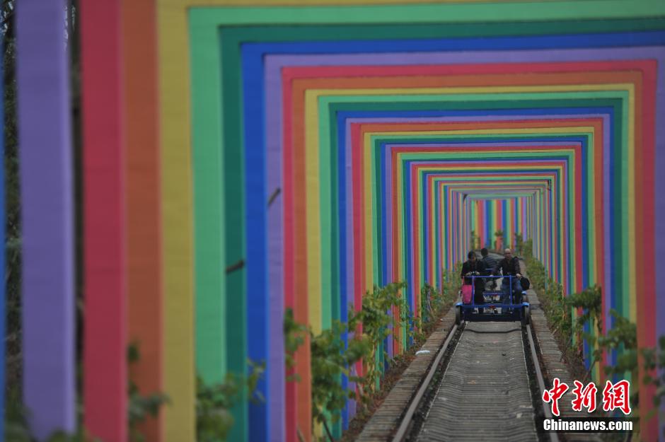 广西废弃铁路披“彩妆”