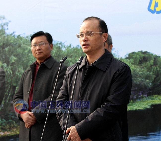 台州市副市长陈才杰出席仪式并宣布通水.