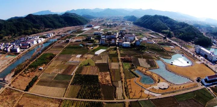 航拍中国乡村旅游模范村仙居县埠头镇大庄村