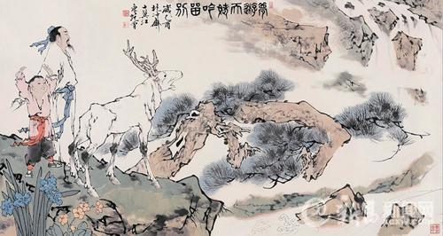 当代著名书画家范曾《梦游天姥吟留别图》浅识