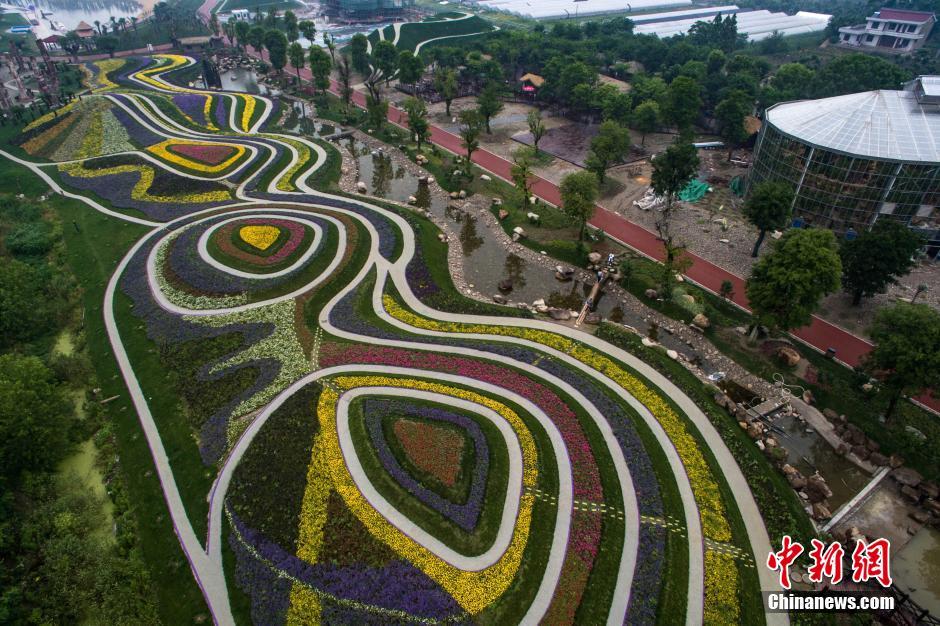 航拍南通绿博园