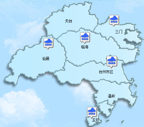 目前强雨带已经影响台州北部地区,预计今天下午到夜里全市阴有阵雨或图片