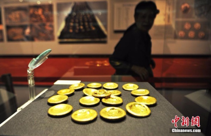 壕气逼人!海昏侯墓展 成排金器抢眼