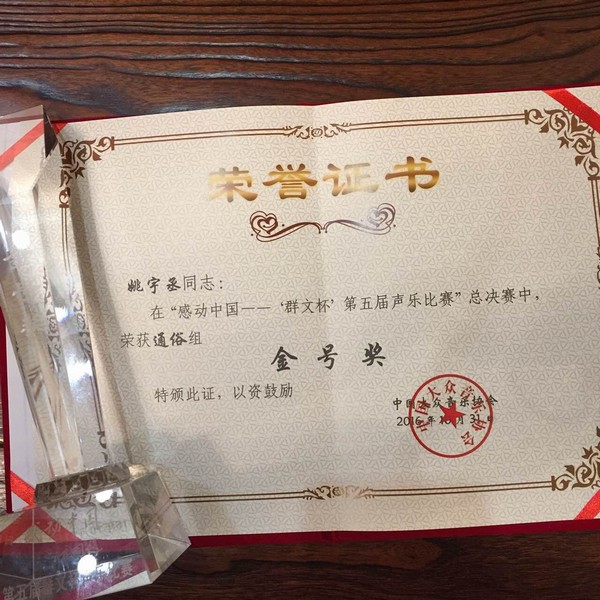河山镇中心学校:姚宇丞获全国第五届群文杯声