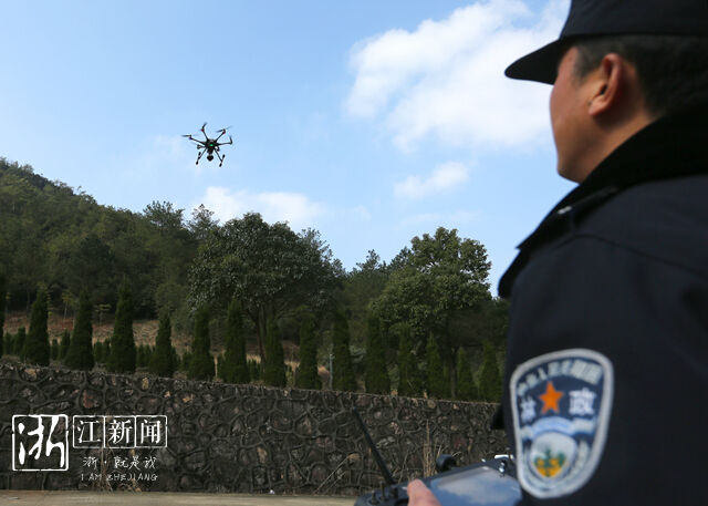 安吉:无人机巡山 空中监测森林管护