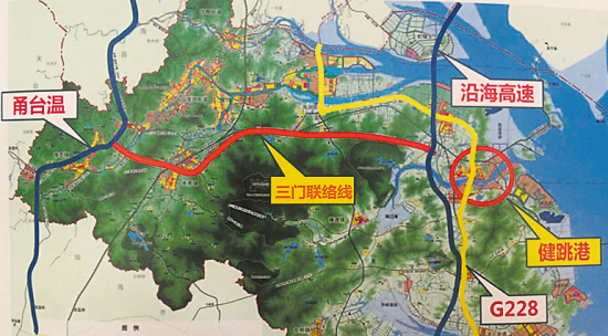 该项目方案,路线起于三门县珠岙镇,设珠岙枢纽与甬台温高速相连,