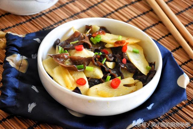 清炒山药木耳,节后养胃清肠必备