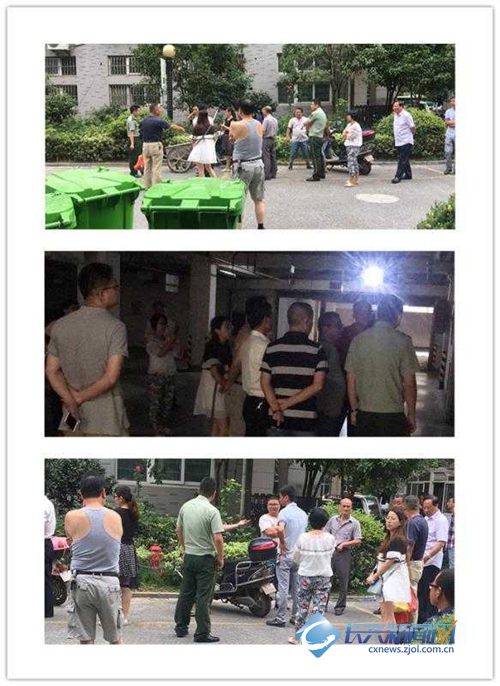 各部门联动对名邸苑小区消防管道进行检查验收