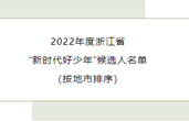 关于2022年度浙江省"新时代好少年"候选人名单的公示