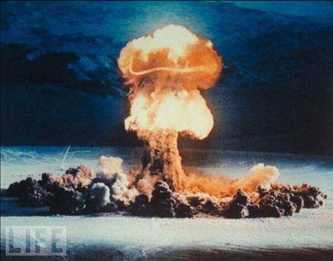 1957年,美国在内华达州试验场引爆了一颗名为"普里西拉"的核弹,其当量