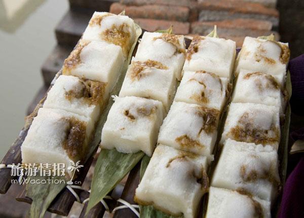 新市茶糕乃是水乡古镇新市镇之名点,以历史悠久,选