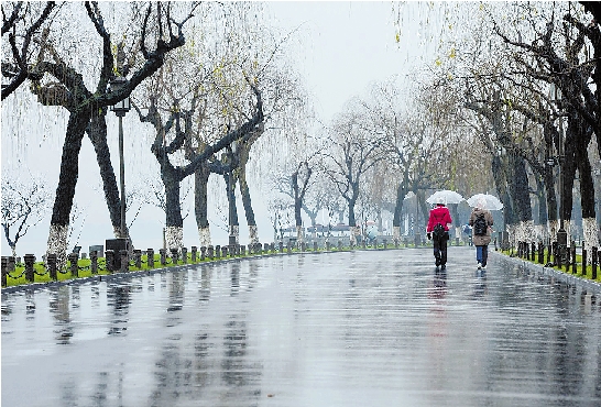 冬天的雨景色图片