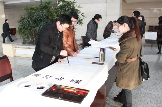 安吉书法家泼墨抒怀再战行动