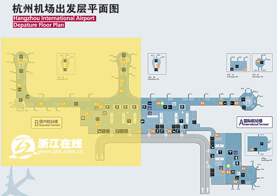杭州萧山机场分布图图片