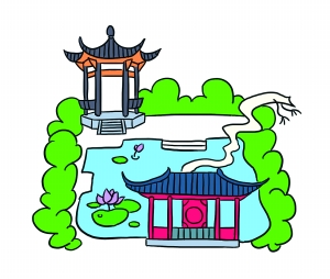 衢州标志性建筑简笔画图片