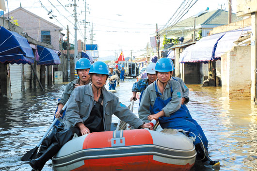 驰援余姚——市供电公司支援余姚抗洪救灾侧记