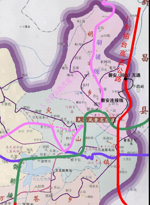 杭绍台高速经过路线图图片